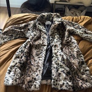 BB Dakota Animal Print Teddy Jacket